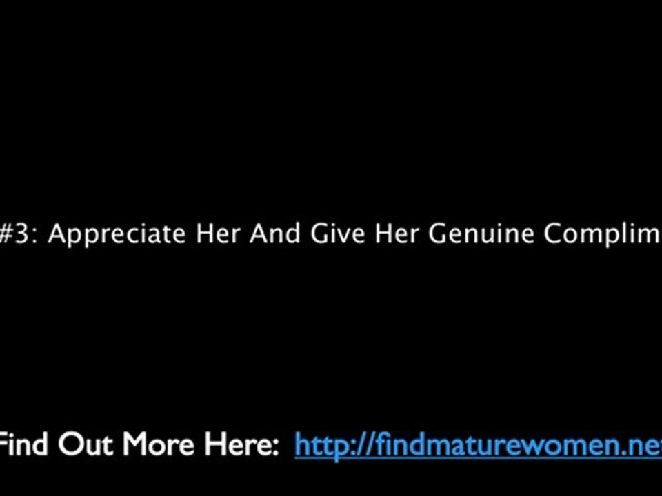 1. Tips To Find Mature Women