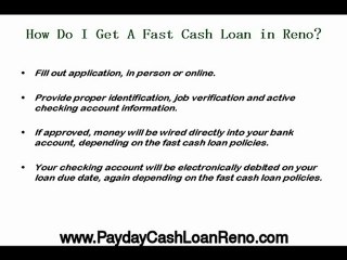Learn about a Fast Cash Loan in Reno