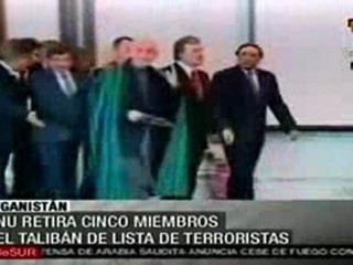 Retira ONU a 5 talibanes de lista de terrorismo