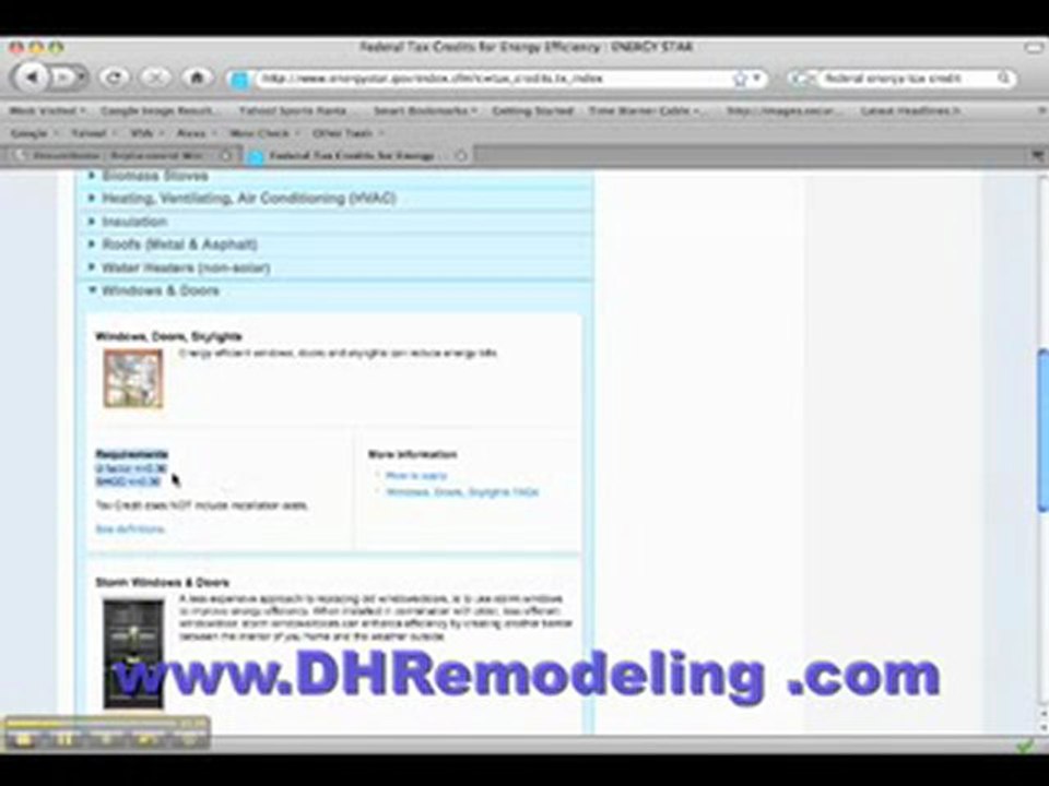 Federal Energy Tax Credit for Replacement Windows