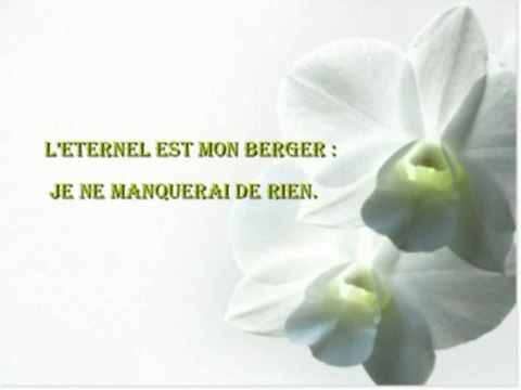 L’Eternel est mon berger : je ne manquerai de rien