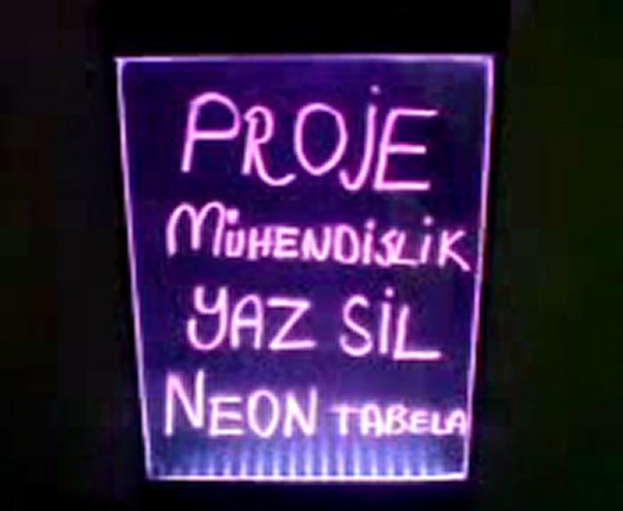 yaz sil neon tabela videoları çok renkli yedi renkli