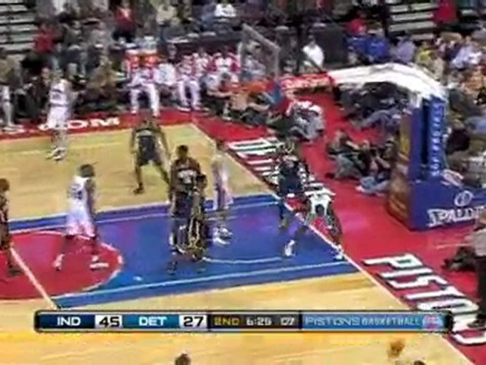 Danny Granger sends Rodney Stuckey's layup out of bounds.