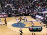 Dwyane Wade takes the pass and finishes with a huge slam dur