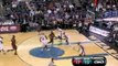 Dwyane Wade takes the pass and finishes with a huge slam dur