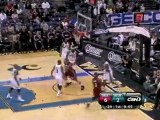 Dwyane Wade misses the layup but Michael Beasley finishes wi