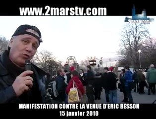 La manifestation du 15 janvier contre la venue d'Eric Besson