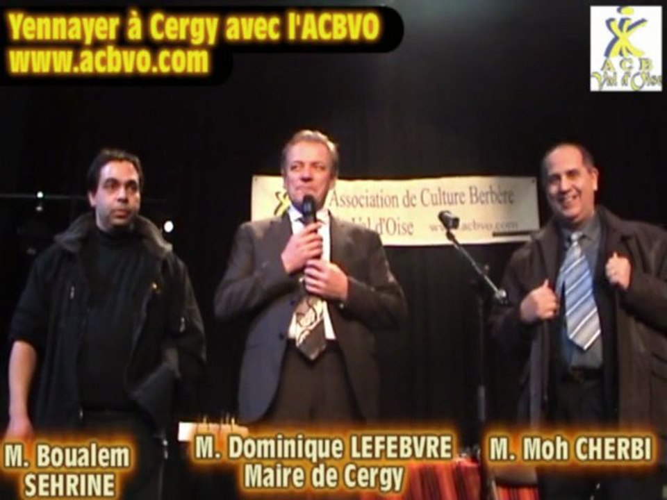 D. LEFEBVRE Maire de Cergy au nouvel an berbère par l'ACBVO