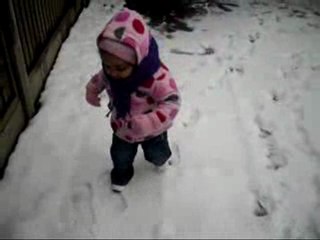 tanishka playing snow
