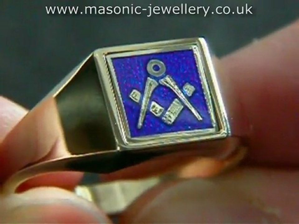 Gold Masonic ring - Reversible DAJ111
