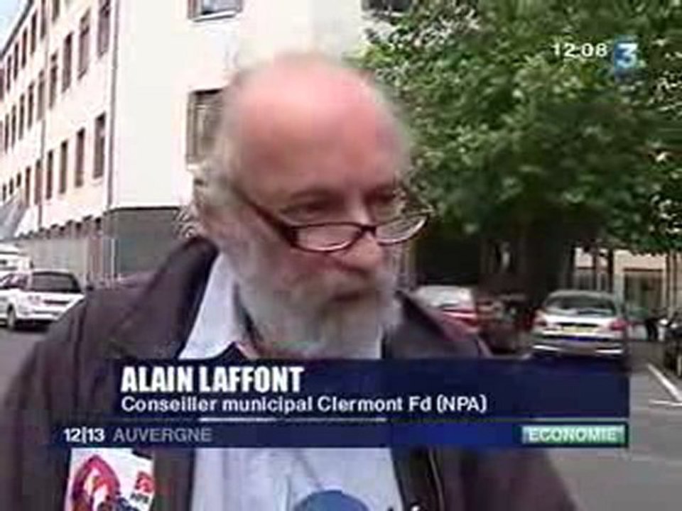 Alain Laffont NPA Clermont - Manif MichelinCourte interview