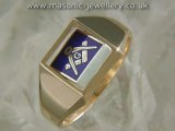 Gold Masonic ring - Reversible DAJ109