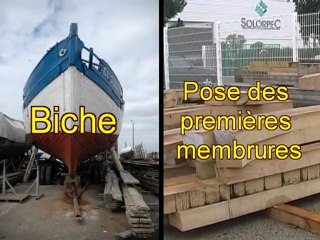 Pose des premières membrures