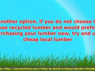 How to Build a Cheap Garden Shed