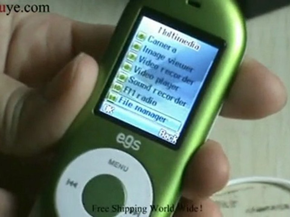 EGS F210 Quad Band Mini Cool Phone Green