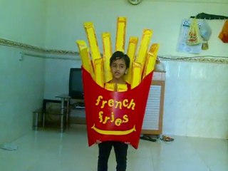 Ashfina practicing for Fancy Dress Competition