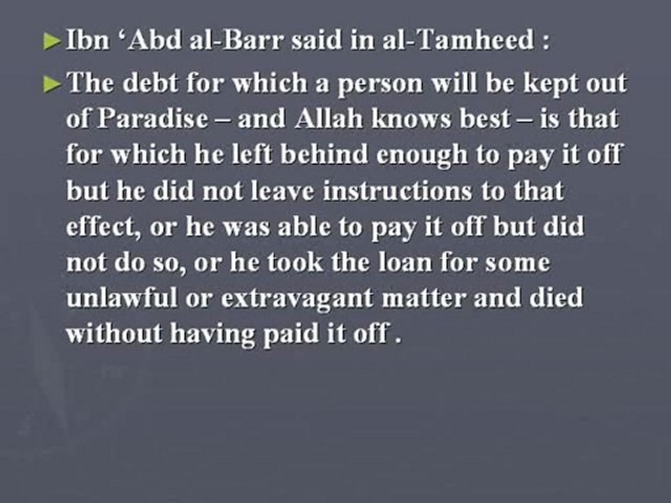 Keep away from Debts
