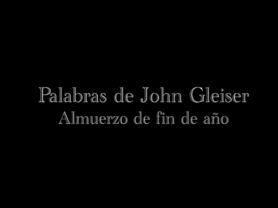 JohnGleiser, bienvenida en el Almuerzo de fin de Año
