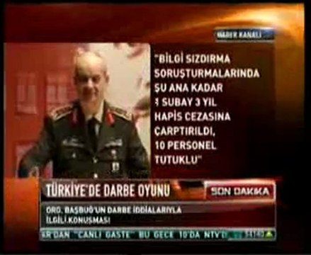 Org. İlker Başbuğ'un Balyoz Plânı ile ilgili açıklaması