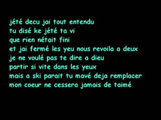 tes mot mon tro fai pleurer