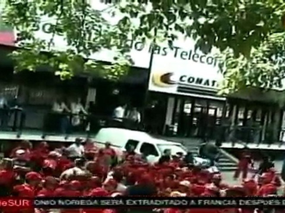 Manifestación en Caracas en apoyo a CONATEL