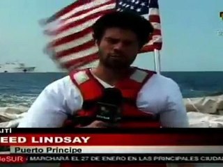 Barcos militares estadunidenses en Haití