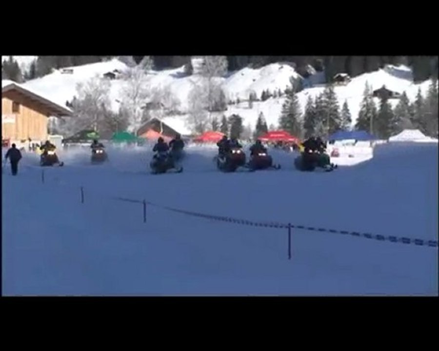 Course moto neige 2009 suisse, snowmobile, snowdoo
