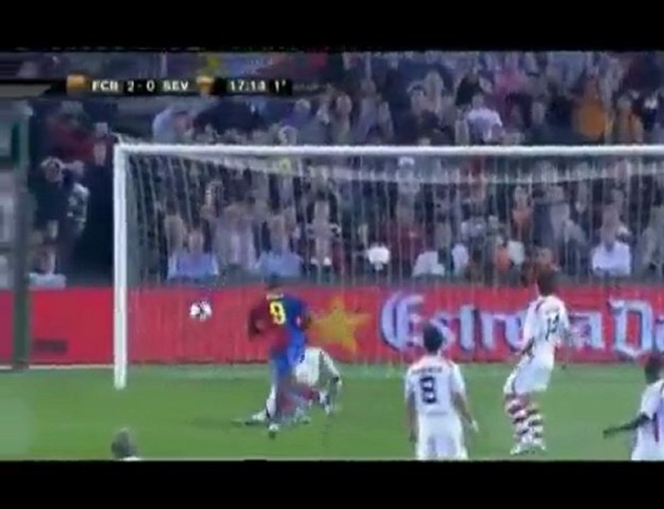 Triangle Xavi - Iniesta - Eto'o Vs Sevilla