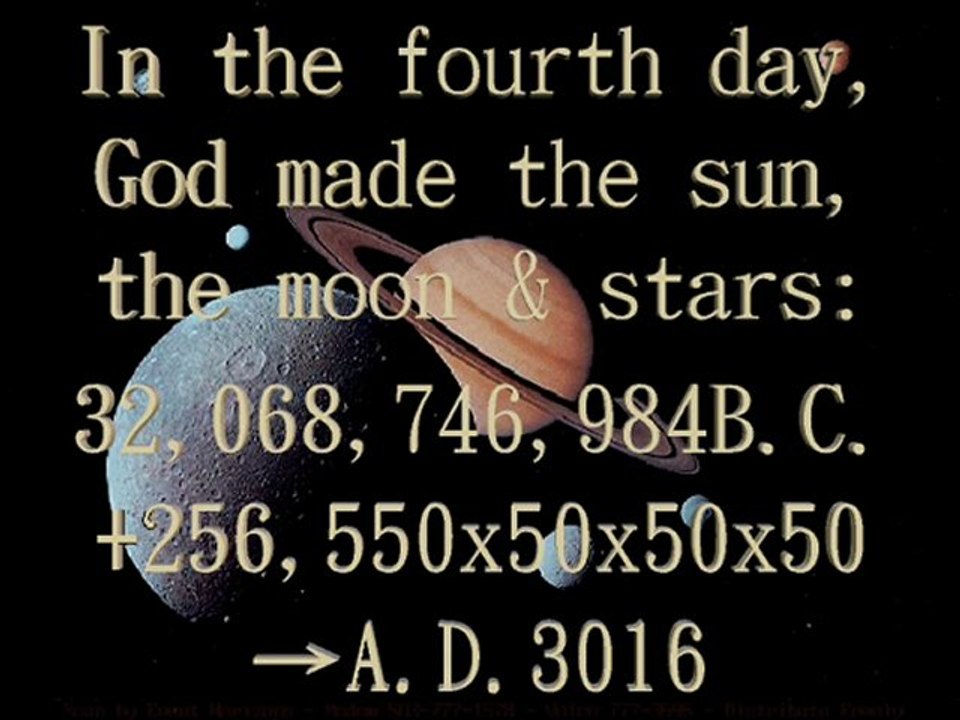 God's Creation & Jesus Christ will return on Th.,17th Dec., 2054. http://ptfm.orgfree.com/jesuscom