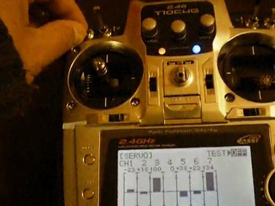 Course des servos sur Futaba T10 CHG