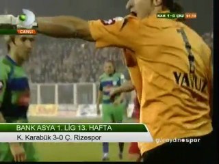 Karabükspor - Rizespor 3-0 ( Hafta13 ) Genis özeti