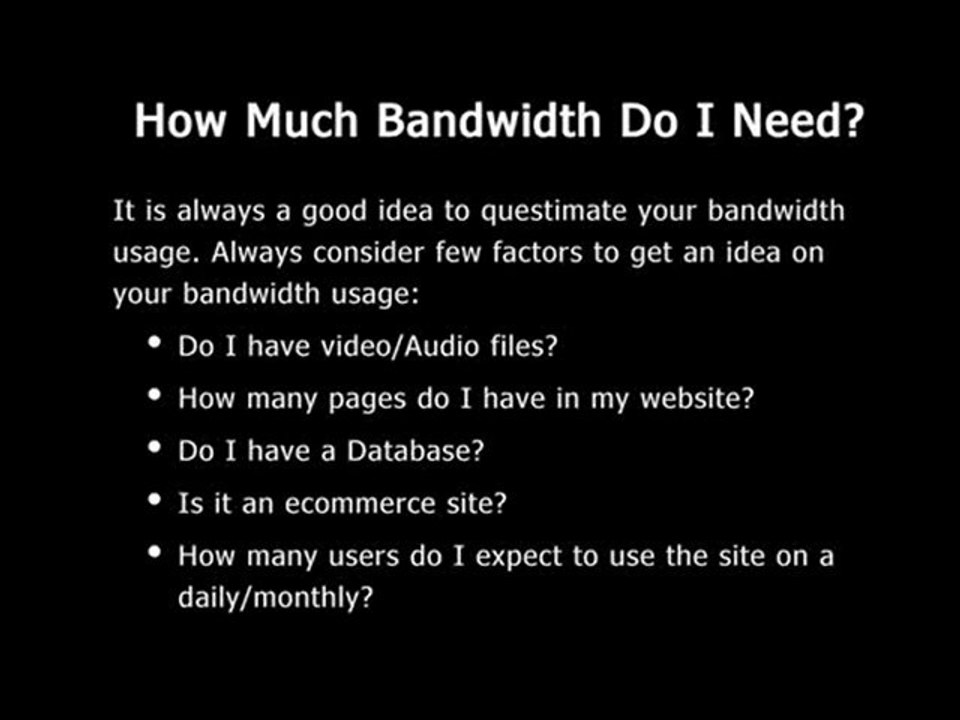 High Bandwidth Hosting Know-hows and Tips