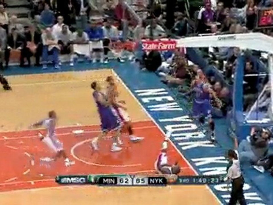 Nate Robinson hits an incredible shot while being fouled on