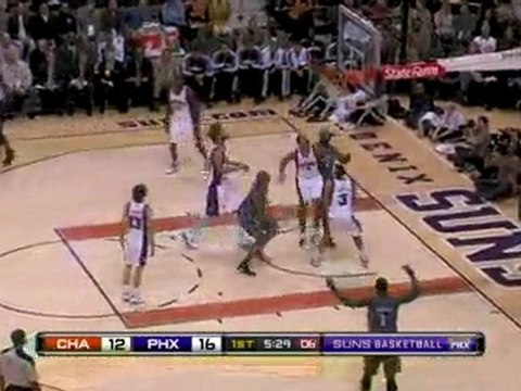 Boris Diaw starts to lose his balance but throws this shot u