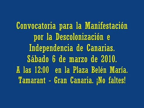 Promo Manifestación por la Descolonización e Independencia