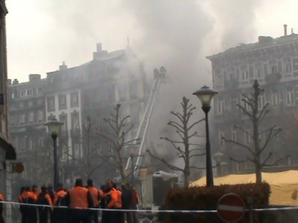 Explosion d'un immeuble dans le centre de Liège