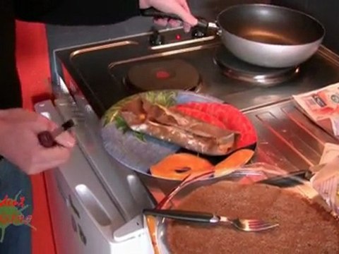 student cuisine : buckwheat crepes with garnish