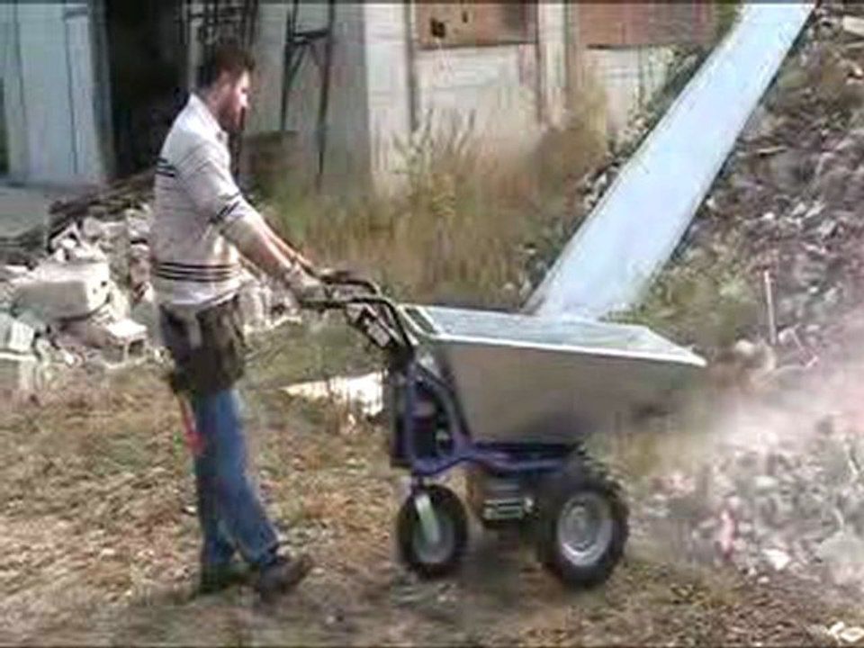 Brouette électrique transport de gravats