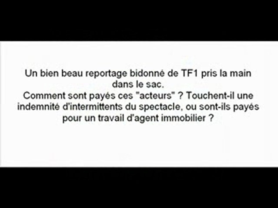 Crise immo - TF1 et la propagande
