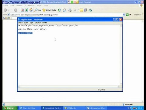 HTML Gorsel Egitim Videolari alintiyap.net