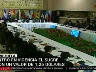 Entra en vigencia el Sucre con un valor de 1,25 dólares