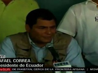 Presidente Correa entrega ayuda humanitaria en Haití