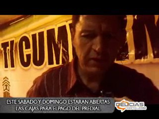 ESTA SABADO Y DOMINGO ESTARAN ABIERTAS LAS CAJAS