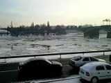 Almost frozen Danube @ Budapest