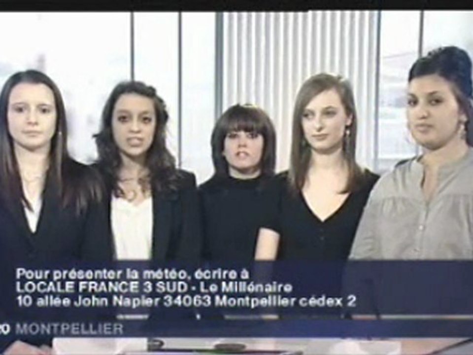 meteo FR3 Les negociales IUT de BEZIERS, 27 01 2010