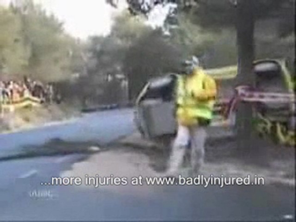 Car crash almost kill a man..