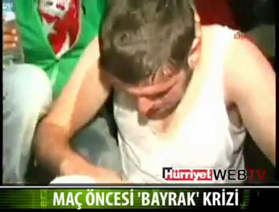 Bursada AZERBAYCAN BAYRAĞI Taşıyanlara Polis Dayaği