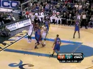 Antawn Jamison connects with Andray Blatche with a sweet pas