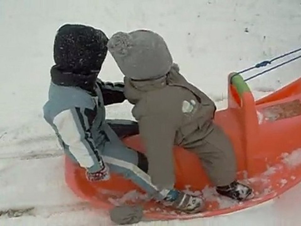 Papa et la luge