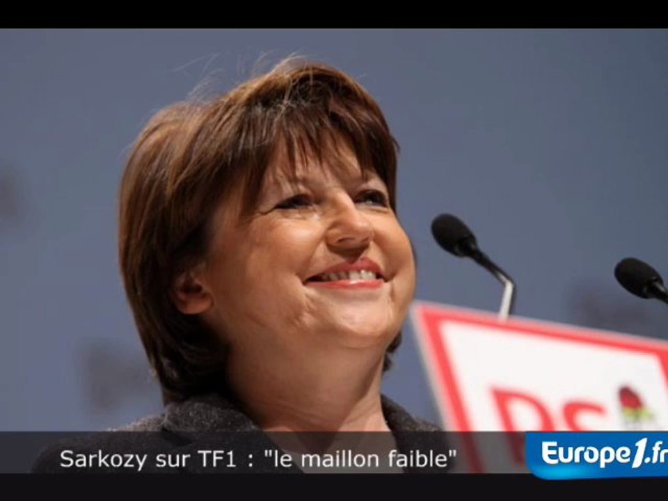 Martine Aubry raille Nicolas Sarkozy